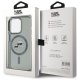 Чехол Karl Lagerfeld для iPhone 15 Pro MagSafe IML Metal KC Heads, черный