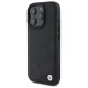 BMW iPhone 16 Pro Max Case Sign Leather Crossing Lines Pattern, Black