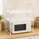 Kitchen Rack Over Microwave, 2 Tiers, White