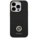 Guess Silicone Logo Strass 4G Case for iPhone 15 Pro, Black