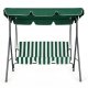 3-Seater Garden Swing Steel Freestanding MultiGarden, Green-White