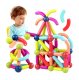 Educational Kids Magnetic Construction Sticks Blocks, 64 elem.