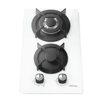 IsEasy MGBG-312A Gas Hob, 2 Burners, White