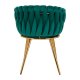 Elegant Velvet Salon Chair 4Rico QS-GW06G, Green