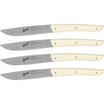 Berkel 4-Piece Steak Knife Set, 11 cm Blade, Cream