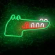 Forever Light FLNJ03 Jurassic Crocodile LED Neon Sign, Green