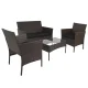 Polyrattan Garden Furniture Set Gardlov 26911, brown