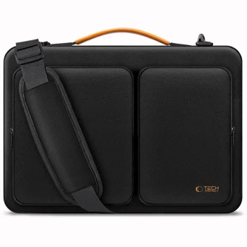 Tech-Protect Defender Laptop Bag 13-14", Black and Orange