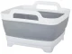 Collapsible Silicone Bowl with Drain Plug and Handles, 8L
