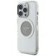 Guess IML Metal Colored Circle Classic Logo MagSafe Case for iPhone 16 Pro - Gray