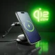 SBS Qi2.2 25W 3-in-1 Foldable Wireless Charging Station with MFI, Black