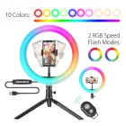 Blitzwolf BW-SL5 LED RGBW Vlogging Ring Photo Video Light Lamp 26cm with Tripod Mount