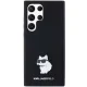 Karl Lagerfeld Samsung Galaxy S24 Ultra Case Silicone Choupette Metal Pin, Black