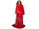Red Fleece Blanket with Sleeves 140x200 cm