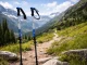 Verk Group Silver Nordic Walking and Trekking Poles with Tips and Bag