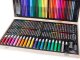 180-Piece Deluxe Art Set in Wooden Case for Drawing and Painting