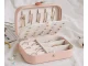 Elegant Capacious Jewelry Box Organizer, Pink