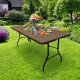 Folding Catering Table 180cm, Brown