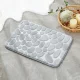 2 Piece Bathroom Mat Rug Set, Gray