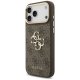 Guess 4G Big 4G Classic Logo Case with Strap for iPhone 17 Pro Max, Brown