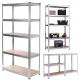 GreenBlue GB378 Metal Storage Shelving Unit, 5 Shelves, 180x90x40cm, Galvanized