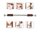 Adjustable Steel Pull-Up Bar for Doorway with Neoprene Grips, Orange