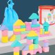 Pastel Wooden Blocks In Bucket Jhtoy-415