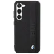 Samsung Galaxy S23 (SM-S911) BMW Leather Textured & Stripe Case Cover (BMHCS23S22RDPK), Black