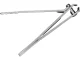 Strong steel nail clipper for manicure, chrome