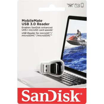 SanDisk MobileMate USB 3.0 microSD Card Reader (Silver/Black)