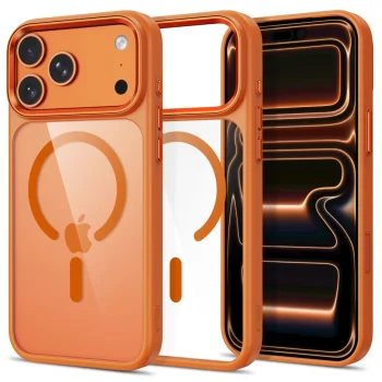 Tech-Protect Magmat Magsafe CC Case for iPhone 17 Pro Max / 18 Pro Max, Orange