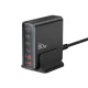 Tech-Protect DC80W-GAN 6-Port Charging Station 80W - Black