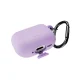 Puro Icon Silicone Case for AirPods 4 with Carabiner, Purple