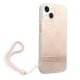 Чехол Guess 4G Print Strap для iPhone 14 Plus, розовый