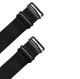 Discreet shirt stay straps with adjustable waistband, black