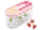 Silicone Ice Cube Tray with Container and Lid, 12 Cubes, Pink