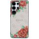 Guess Leather 4G Flowers MagSafe vāciņš Samsung Galaxy S25 Ultra - Rozā