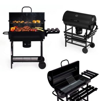 Outdoor Charcoal Grill with Lid Thermometer and Ash Pan MultiGarden