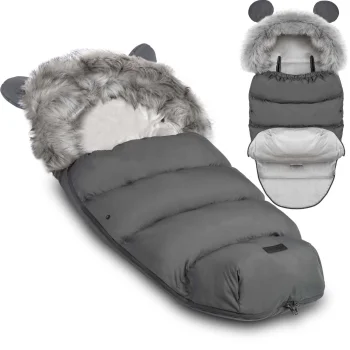 Vežimėlio ir rogučių miegmaišis Ricokids Elmi 95 x 48 cm, tamsiai pilkas