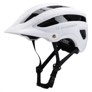 Wozinsky MTB Bicycle Helmet with Removable Visor, L (57-62 cm), Black/White