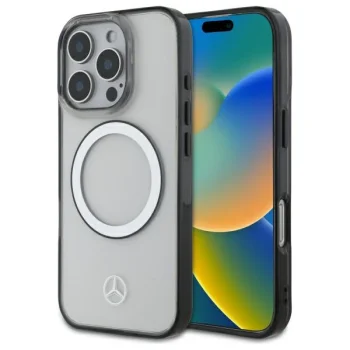 Mercedes iPhone 16 Pro Case Printed Logo MagSafe, Clear