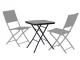 MultiGarden Folding Glass Top Garden Table 60x60 cm, Black