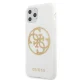 Guess iPhone 11 Pro Max Case Glitter 4G Circle Logo, White