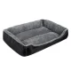 Purlov 24288 Dog and Cat Bed, 60x45 cm, Grey/Black