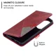 Huawei P50 Geometric Pattern Leather Stand Case Cover - Red