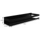 Bathroom or Kitchen Stainless Steel Shelf, Black