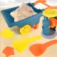 Bakalu Sand Play Set with Wheelbarrow and Accessories, 6 Pcs, Orange