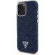 Guess iPhone 16 Pro Max Case Denim Triangle Logo MagSafe, Blue