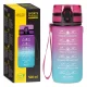4FIZJO Tritan Motivational Water Bottle 0.5L, Pink-Blue