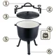 Berdsen Enameled Cast Iron Campfire Cauldron, 11L